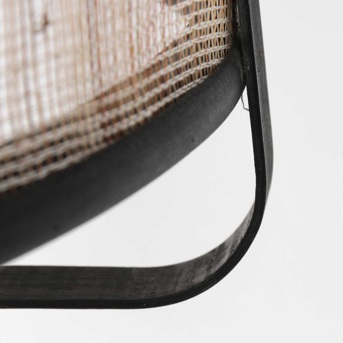 Hanglamp Capos 3511ZW zwart met jute E27-fitting