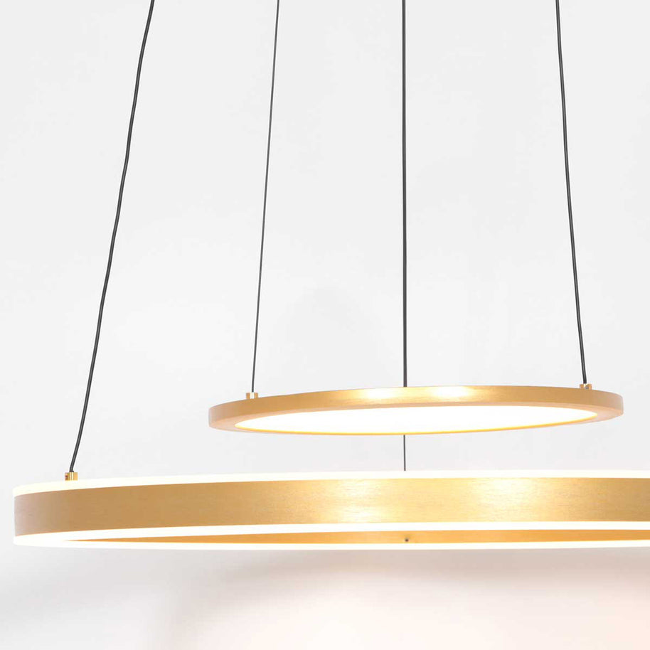 Hanglamp Ringlux 3514GO Goud 60cm met binnenplaat
