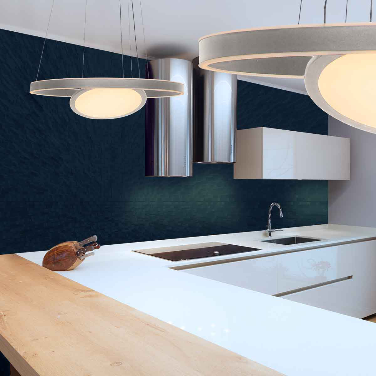 Hanglamp Ringlux 3514ST staal 60 cm met binnenplaat