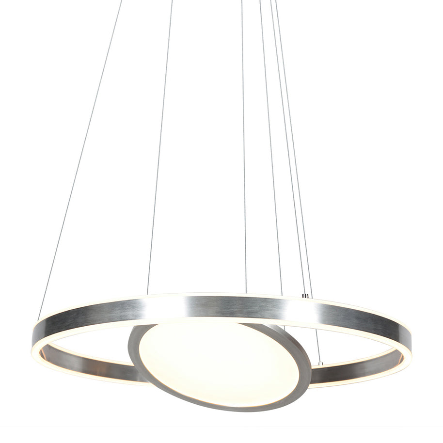 Hanglamp Ringlux 3514ST staal 60 cm met binnenplaat