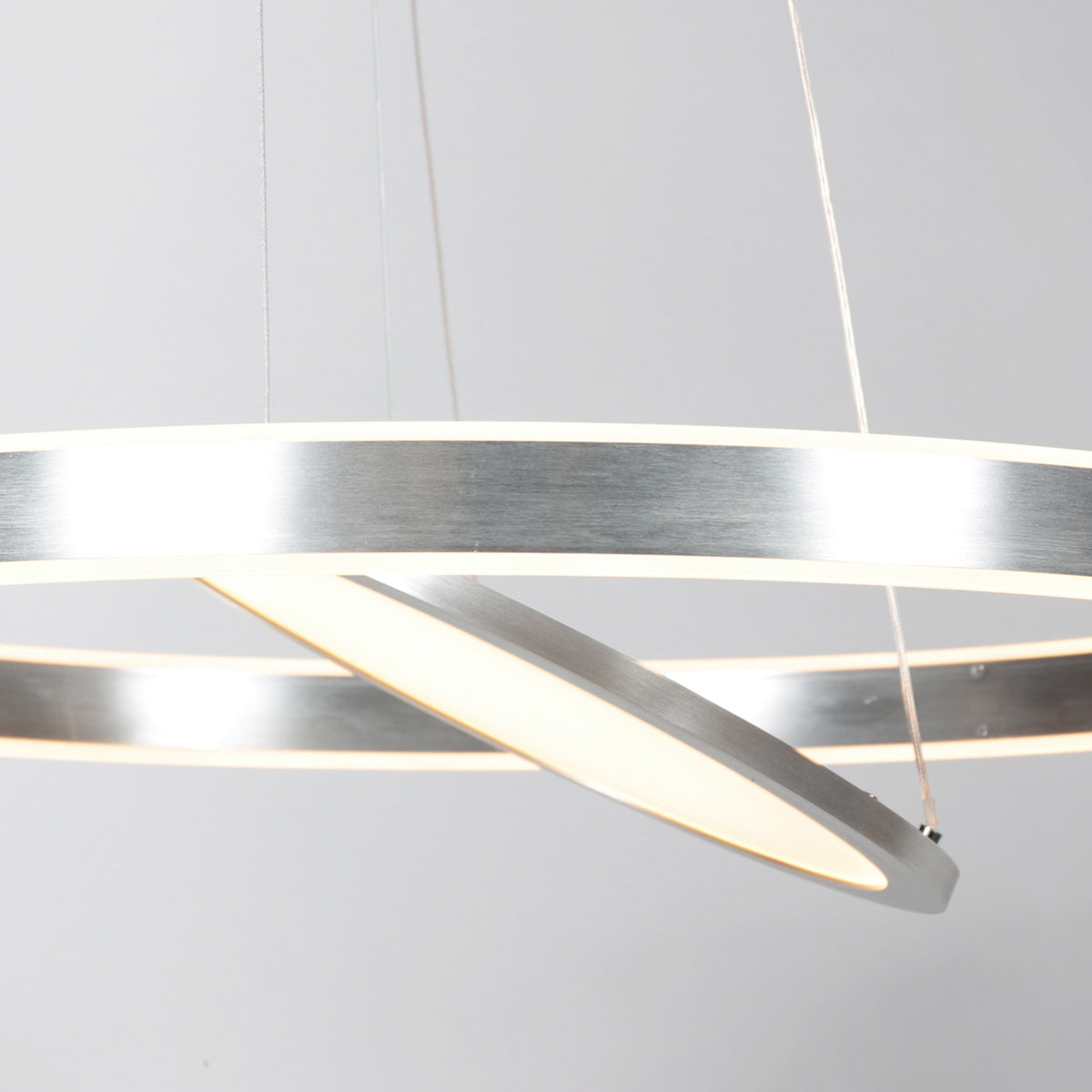 Hanglamp Ringlux 3514ST staal 60 cm met binnenplaat