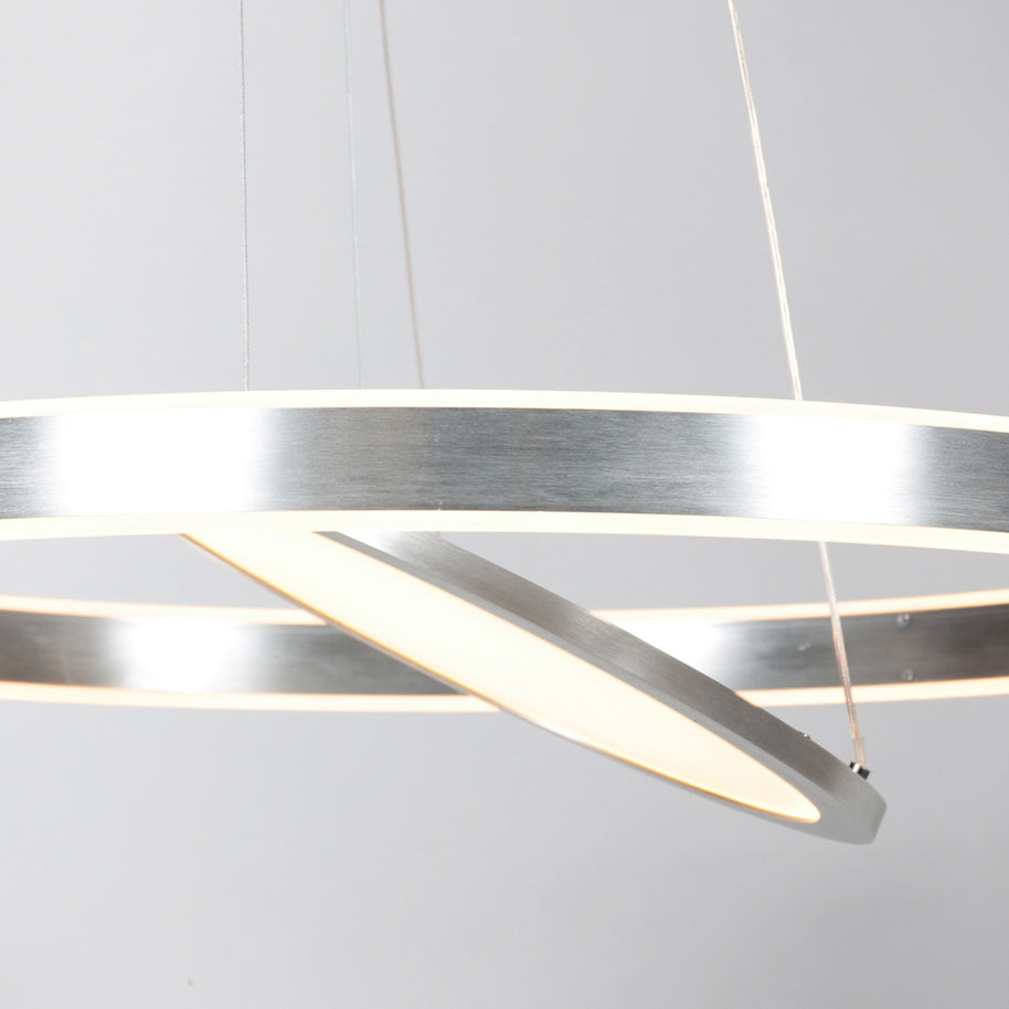 Hanglamp Ringlux 3514ST staal 60 cm met binnenplaat