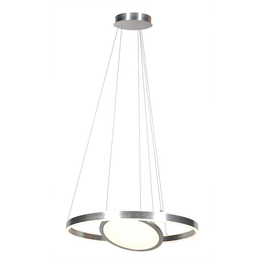 Hanglamp Ringlux 3514ST staal 60 cm met binnenplaat