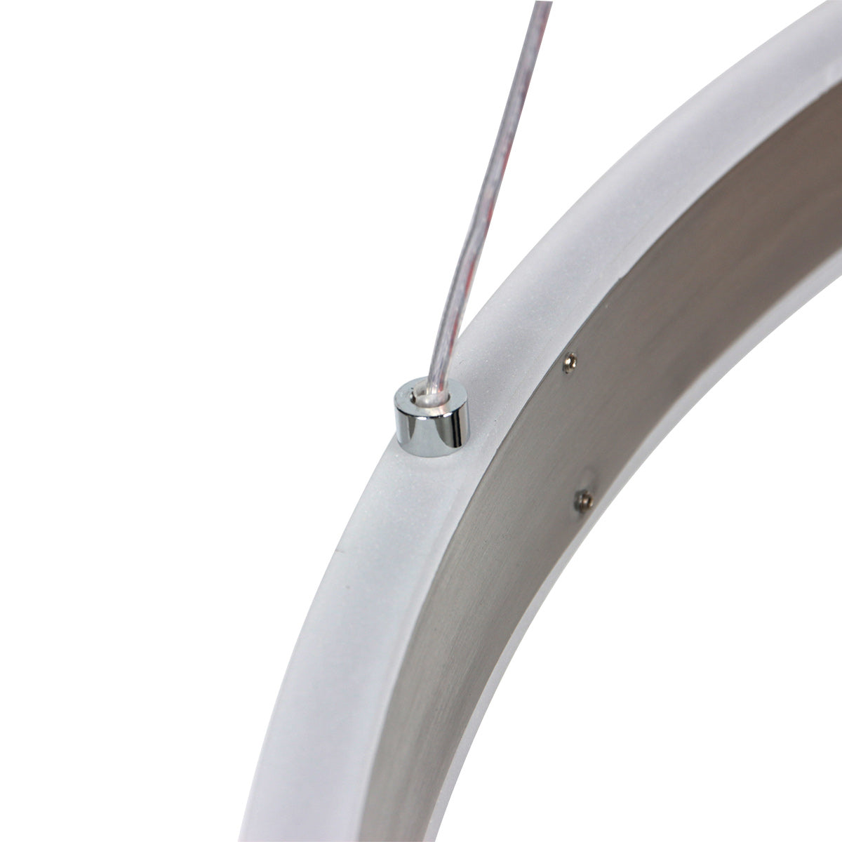 Hanglamp Ringlux 3514ST staal 60 cm met binnenplaat