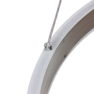 Hanglamp Ringlux 3514ST staal 60 cm met binnenplaat