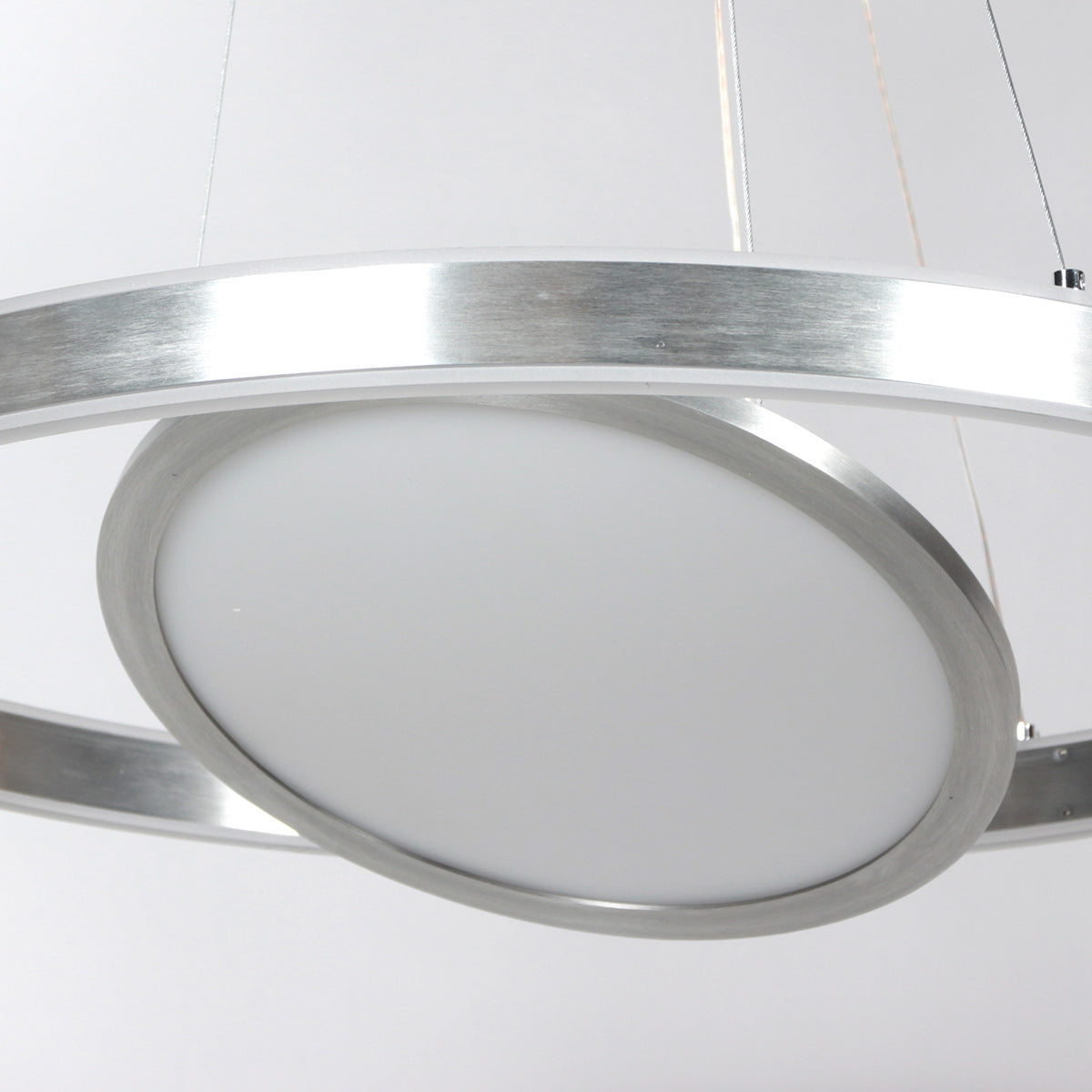 Hanglamp Ringlux 3514ST staal 60 cm met binnenplaat
