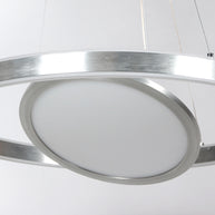 Hanglamp Ringlux 3514ST staal 60 cm met binnenplaat