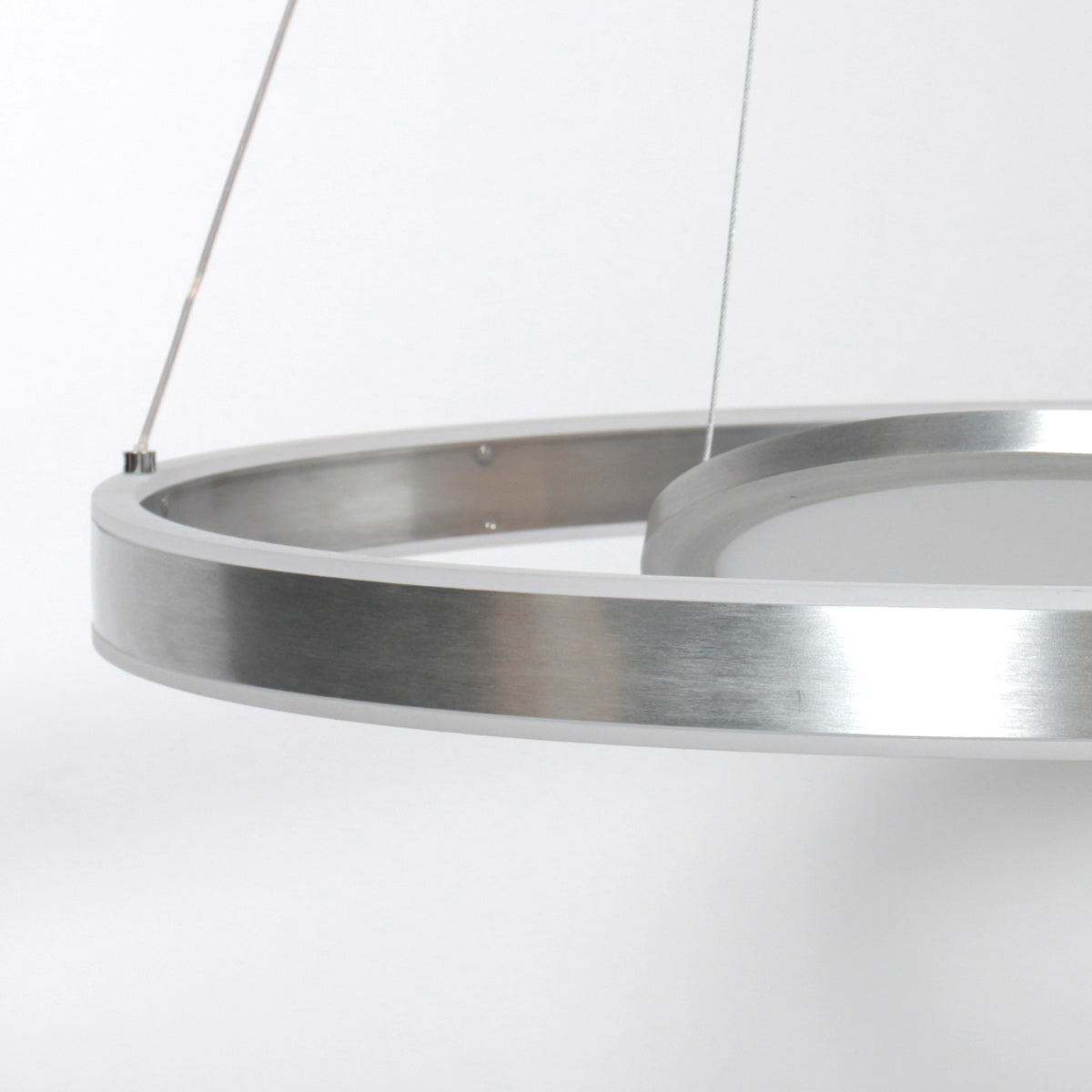 Hanglamp Ringlux 3514ST staal 60 cm met binnenplaat