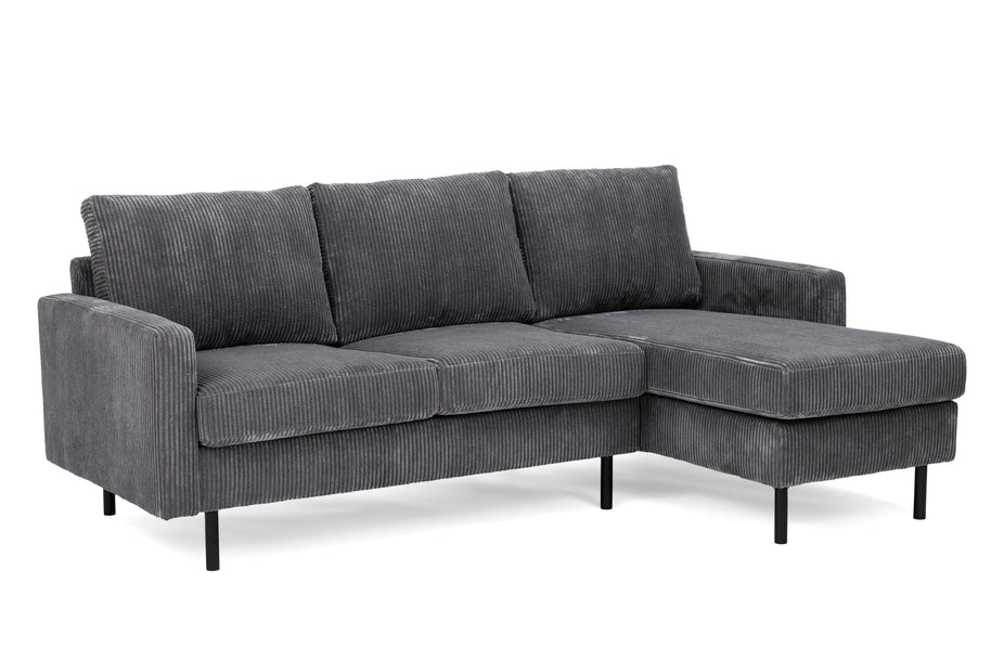 3-zitsbank CL L+R, stof RIB, R230 antraciet