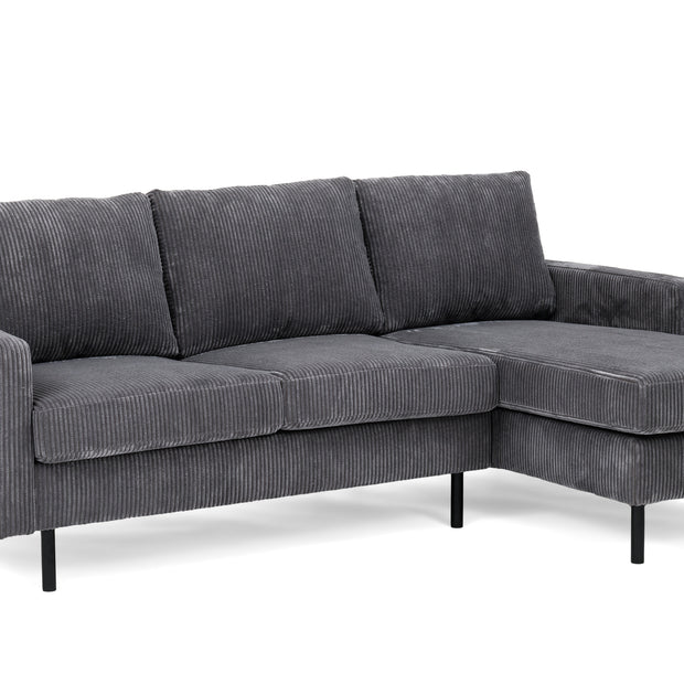 3-zitsbank CL L+R, stof RIB, R230 antraciet
