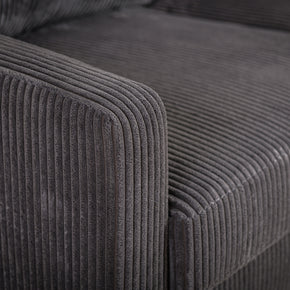 3-zitsbank CL L+R, stof RIB, R230 antraciet