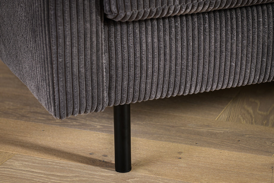 3-zitsbank CL L+R, stof RIB, R230 antraciet