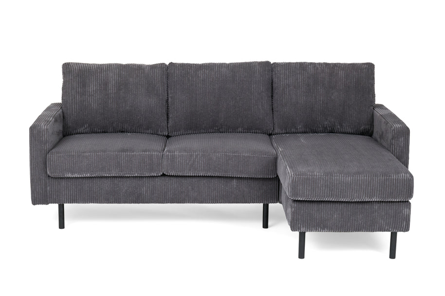 3-zitsbank CL L+R, stof RIB, R230 antraciet