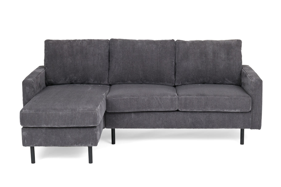 3-zitsbank CL L+R, stof RIB, R230 antraciet