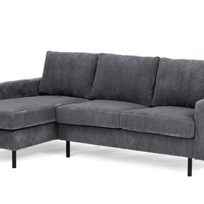 3-zitsbank CL L+R, stof RIB, R230 antraciet