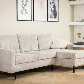 3-zitsbank CL L+R, stof RIB, R920 naturel