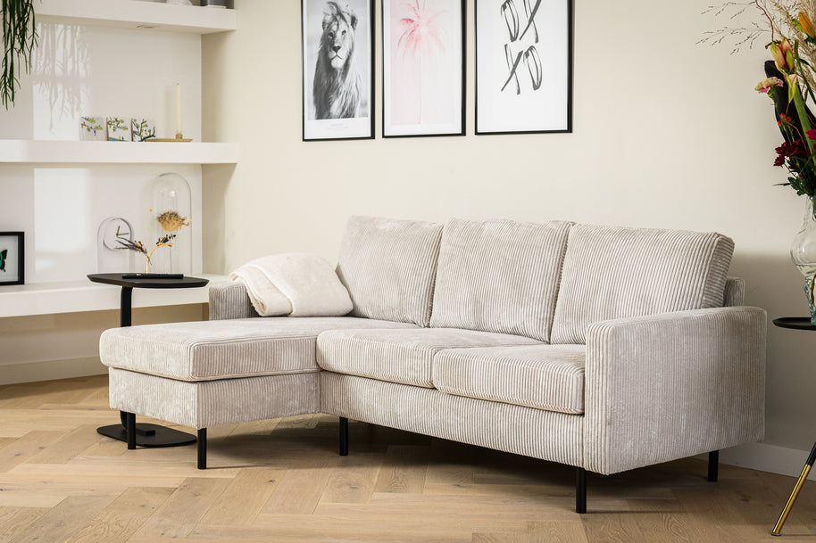 3-zitsbank CL L+R, stof RIB, R920 naturel