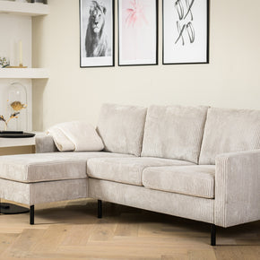 3-zitsbank CL L+R, stof RIB, R920 naturel
