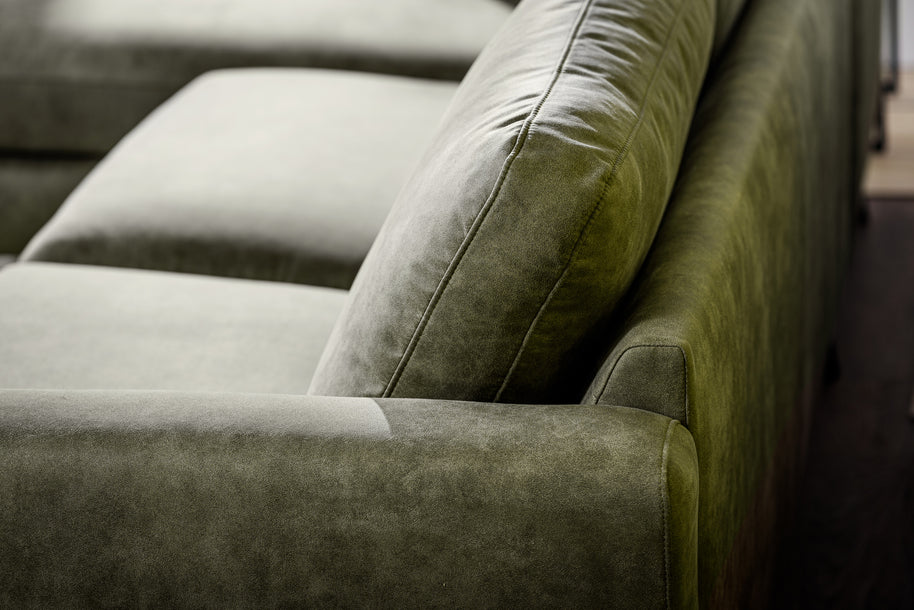 3-zitsbank CL L+R, stof Savannah S156 groen