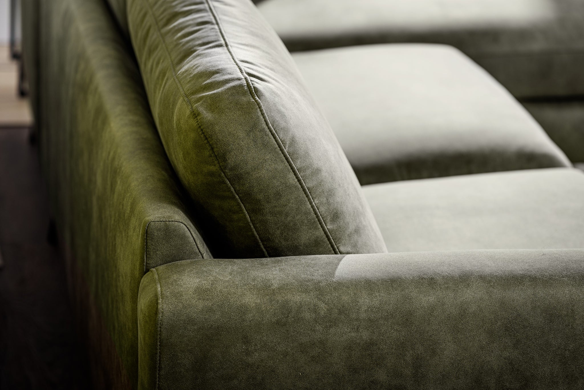 3-zitsbank CL L+R, stof Savannah S156 groen