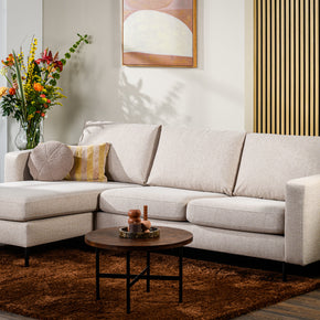 3-zitsbank CL L+R, stof Chloe, C460 beige