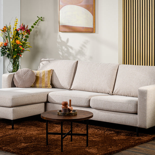 3-zitsbank CL L+R, stof Chloe, C460 beige