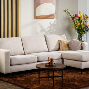3-zitsbank CL L+R, stof Chloe, C460 beige