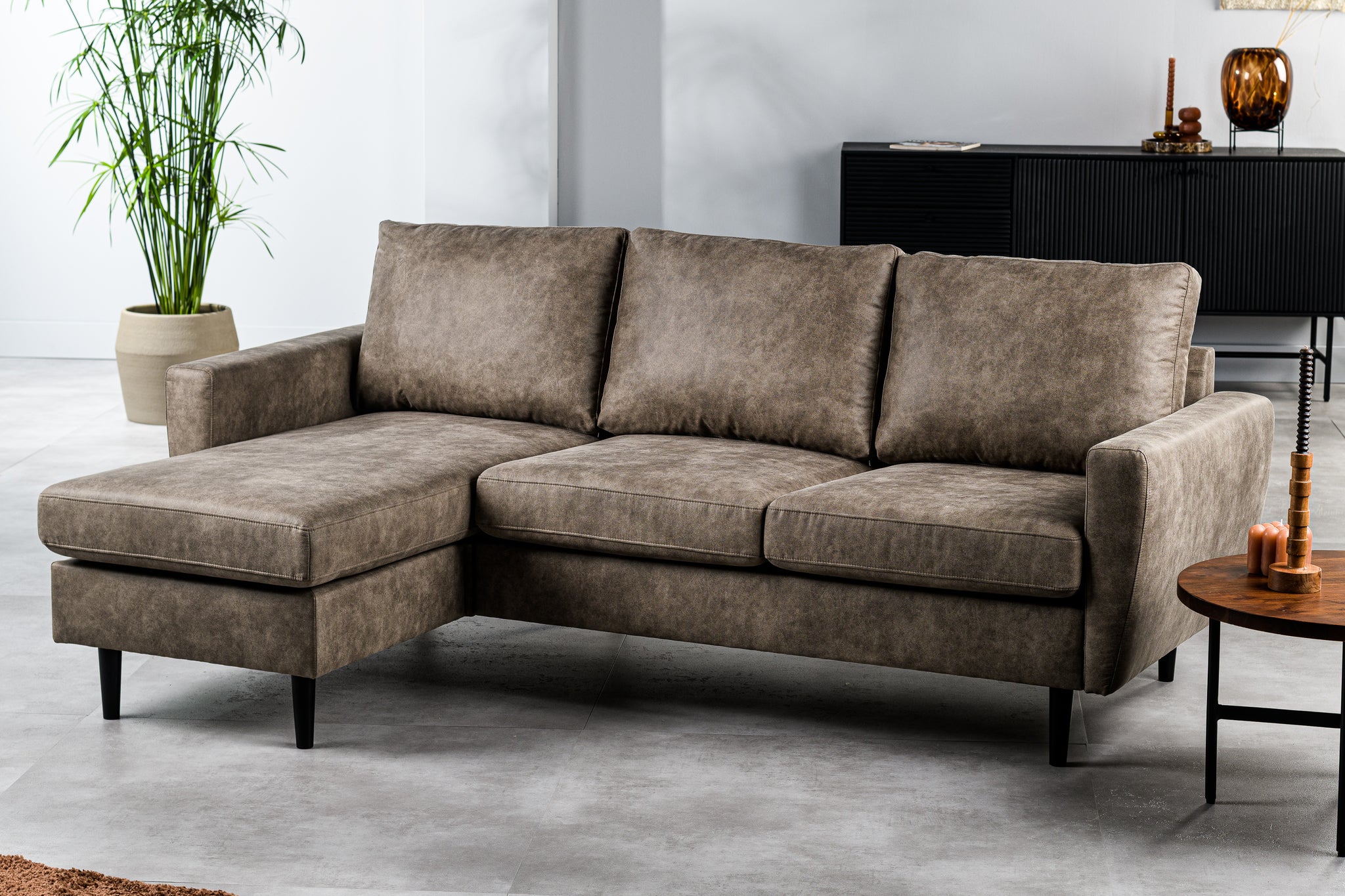 3-zitsbank CL L+R, stof Savannah S520 taupe
