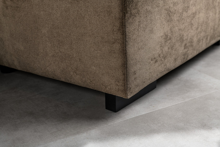3-zitsbank CL L+R, stof Hotel Chique, H430 bruin
