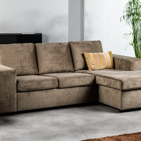 3-zitsbank CL L+R, stof Hotel Chique, H430 bruin