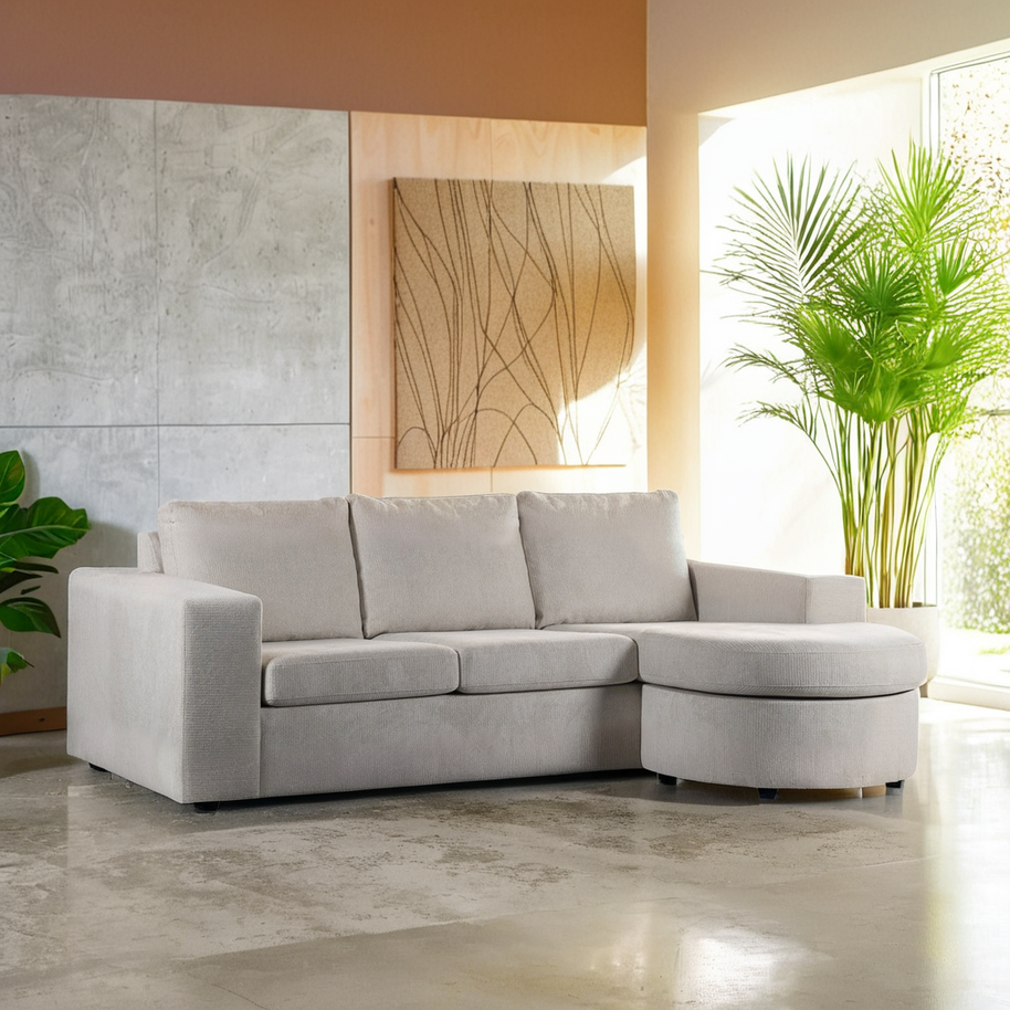 3-zitsbank CL L+R, stof Lord 22, E460 beige