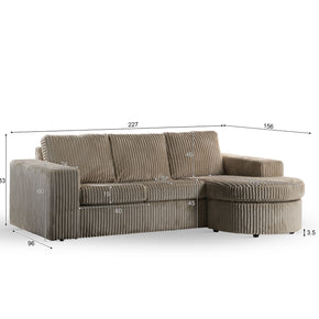 3-zitsbank CL L+R, stof Tillia 03, L460 beige