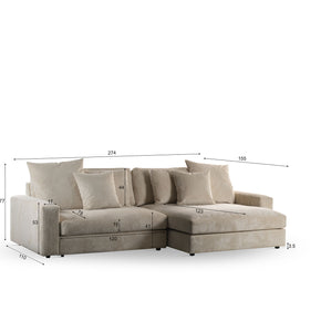 3-zitsbank CL L+R, stof Lincoln 83, R920 naturel