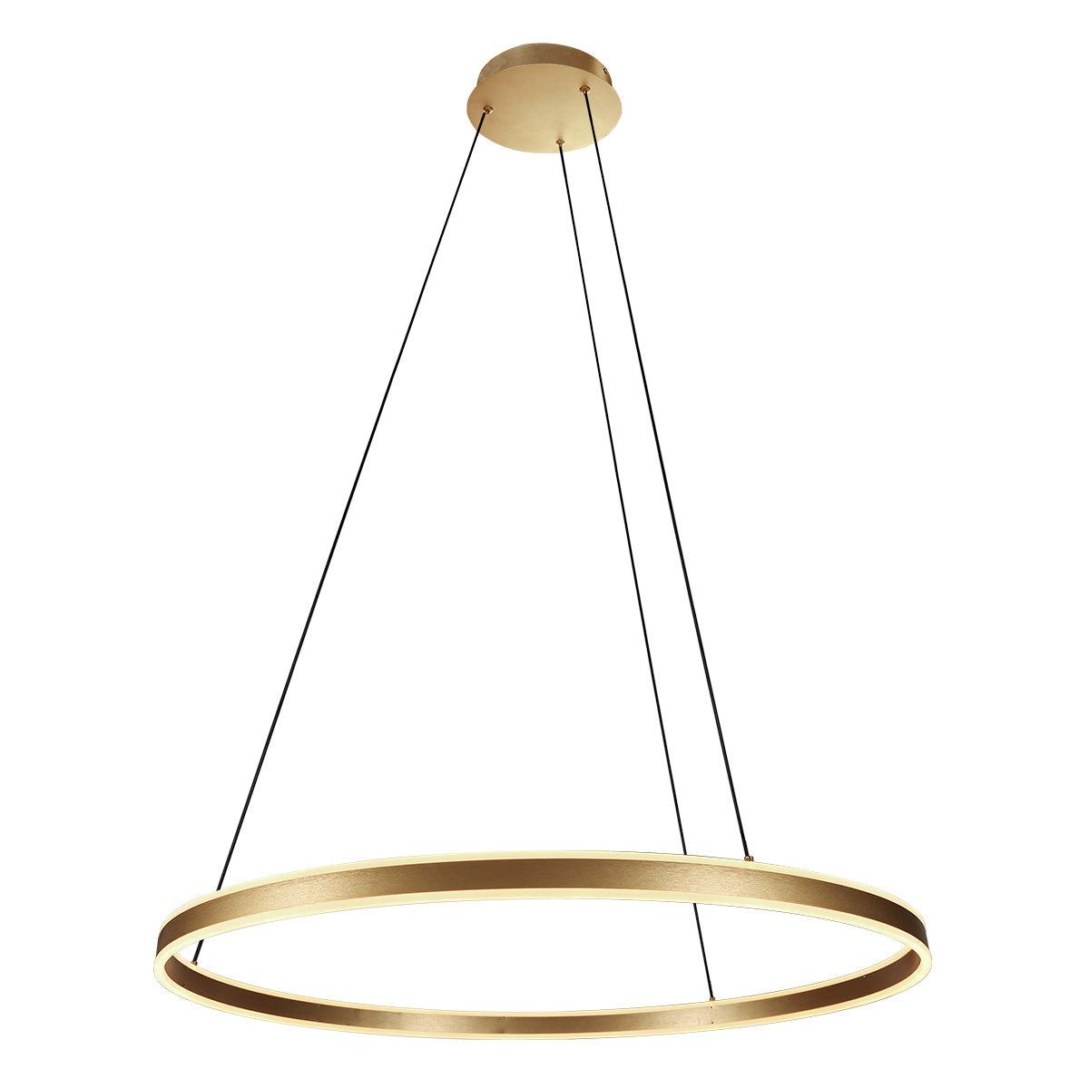 Hanglamp Ringlux 3675GO gouden hanglamp met LED ring Ø80