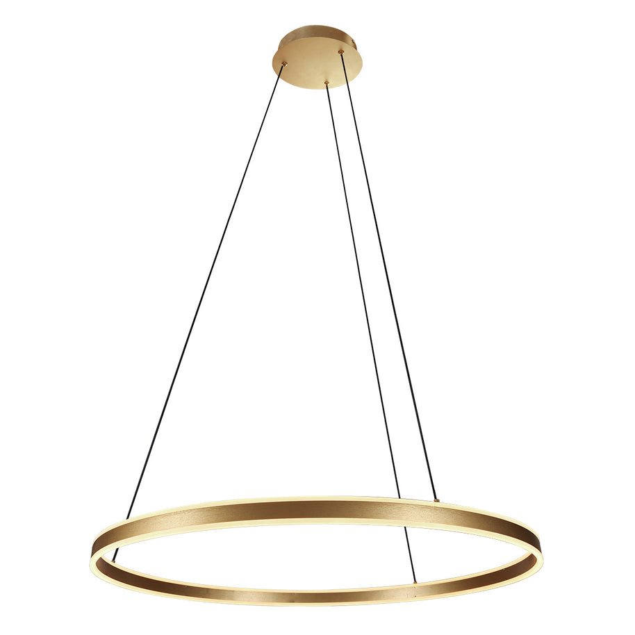 Hanglamp Ringlux 3675GO gouden hanglamp met LED ring Ø80