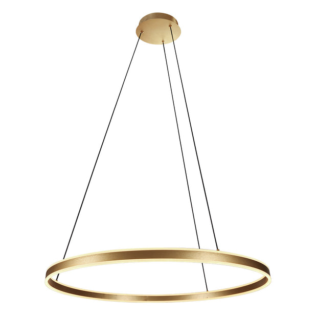 Hanglamp Ringlux 3675GO gouden hanglamp met LED ring Ø80