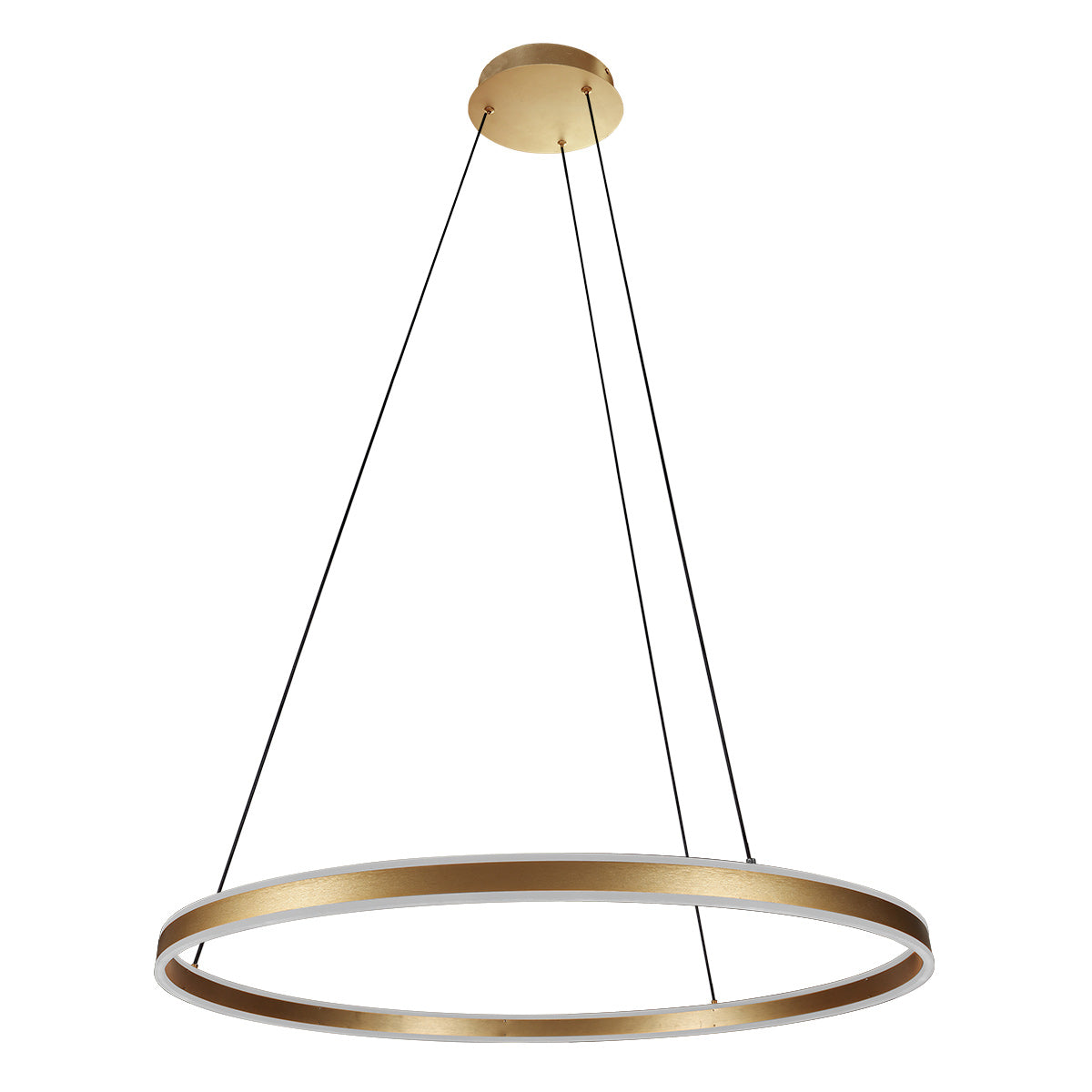 Hanglamp Ringlux 3675GO gouden hanglamp met LED ring Ø80