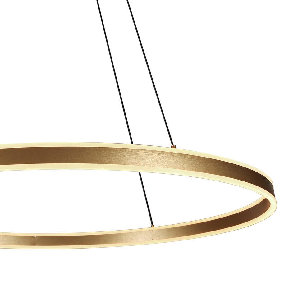 Hanglamp Ringlux 3675GO gouden hanglamp met LED ring Ø80