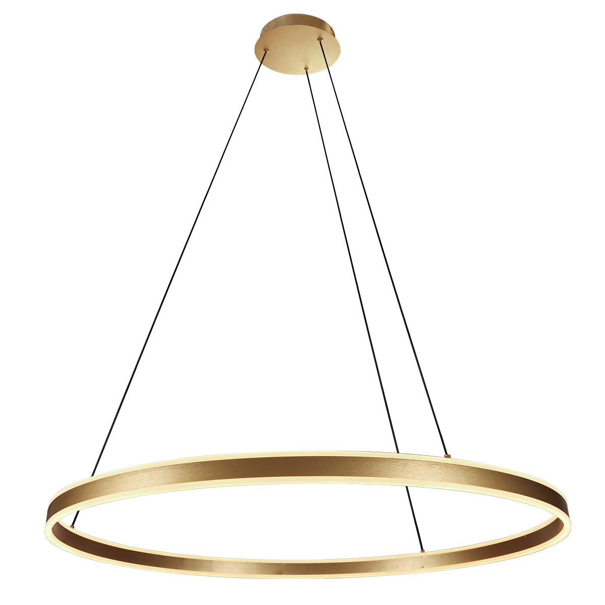 Hanglamp Ringlux 3676GO gouden hanglamp met LED ring Ø100