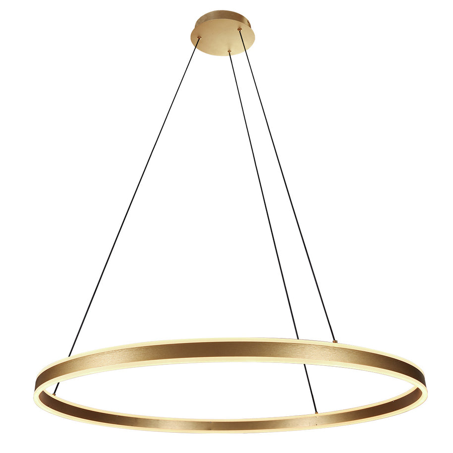 Hanglamp Ringlux 3676GO gouden hanglamp met LED ring Ø100