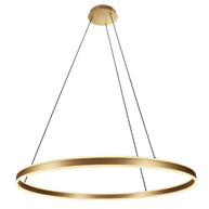 Hanglamp Ringlux 3676GO gouden hanglamp met LED ring Ø100
