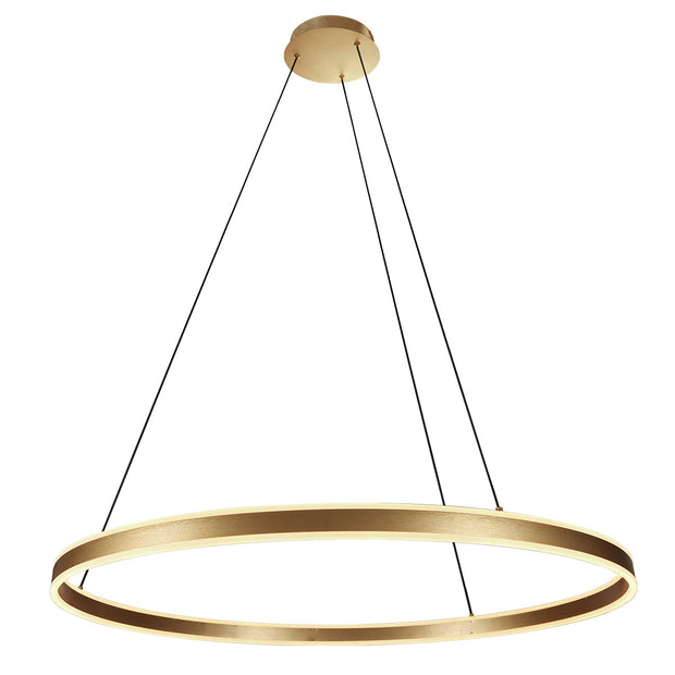 Hanglamp Ringlux 3676GO gouden hanglamp met LED ring Ø100