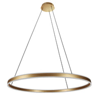 Hanglamp Ringlux 3676GO gouden hanglamp met LED ring Ø100