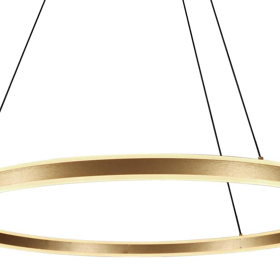Hanglamp Ringlux 3676GO gouden hanglamp met LED ring Ø100