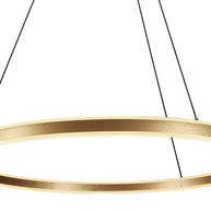 Hanglamp Ringlux 3676GO gouden hanglamp met LED ring Ø100