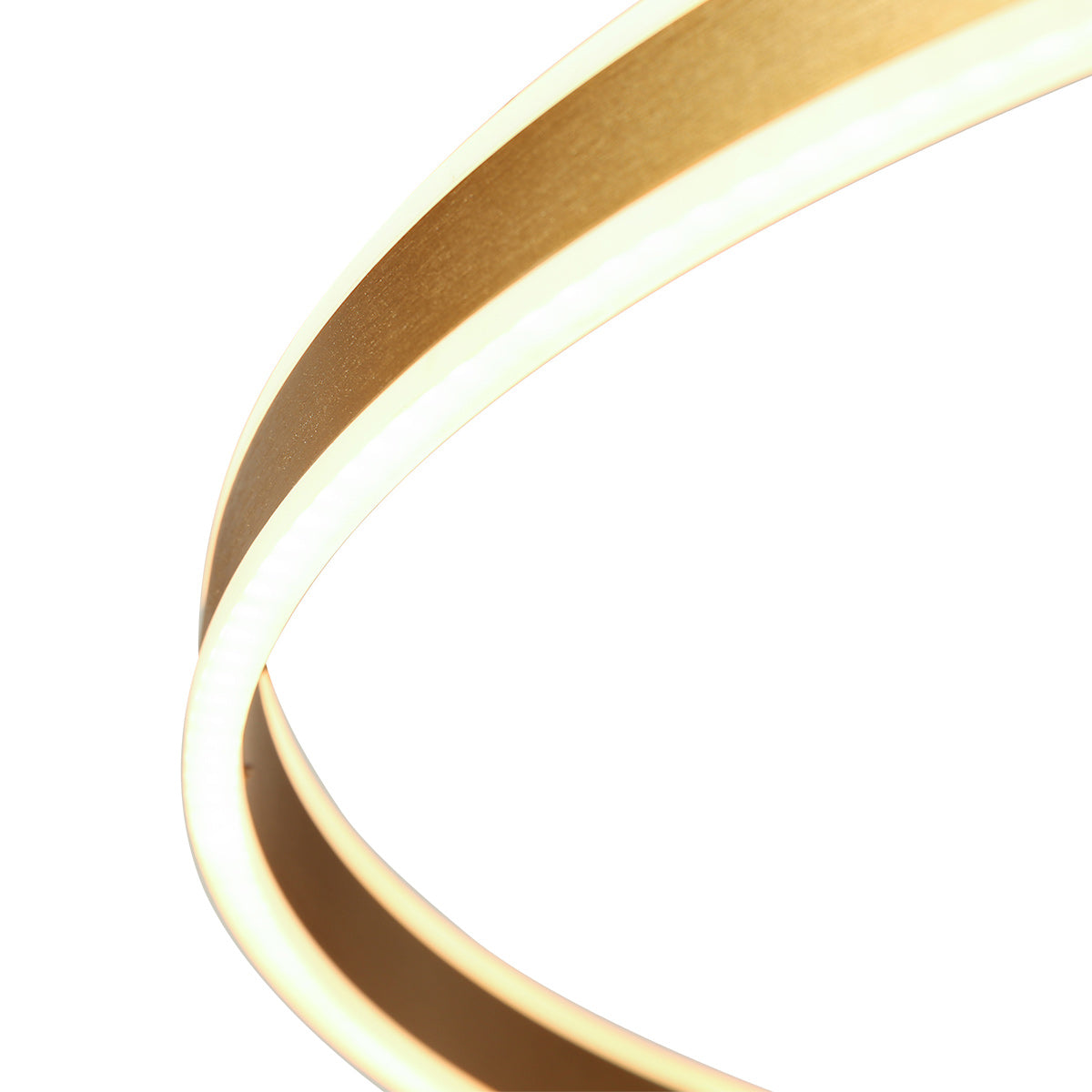 Hanglamp Ringlux 3676GO gouden hanglamp met LED ring Ø100