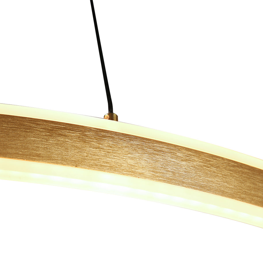 Hanglamp Ringlux 3676GO gouden hanglamp met LED ring Ø100