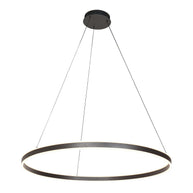 Hanglamp Ringlux 3676ZW zwarte hanglamp met LED ring Ø100