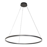 Hanglamp Ringlux 3676ZW zwarte hanglamp met LED ring Ø100