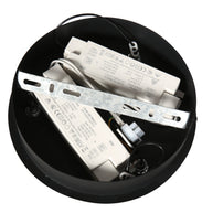 Hanglamp Ringlux 3676ZW zwarte hanglamp met LED ring Ø100
